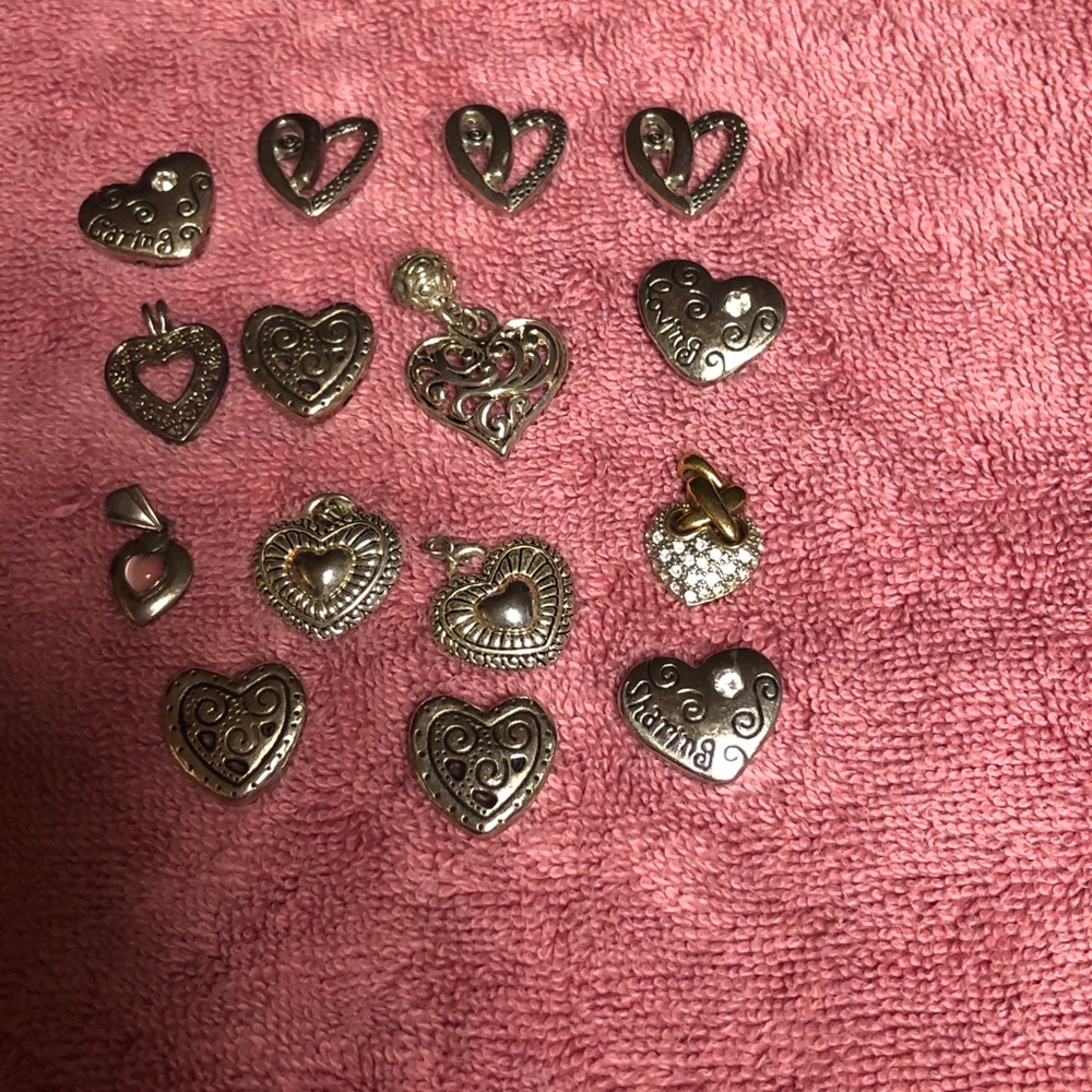 Set of 15 Heart Charms